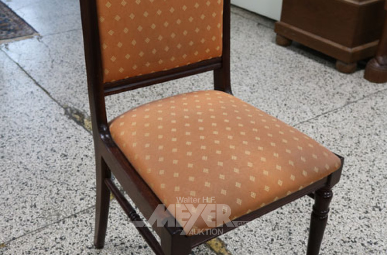 6 Mahagoni-Stühle im Gründerzeitstil,