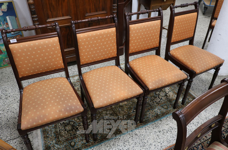 6 Mahagoni-Stühle im Gründerzeitstil,