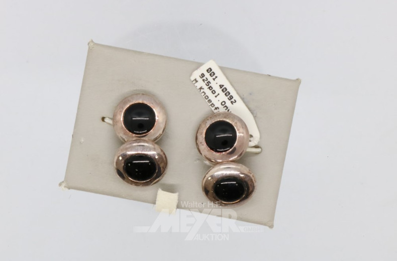 Paar Manschettenknöpfe, 925er Silber,