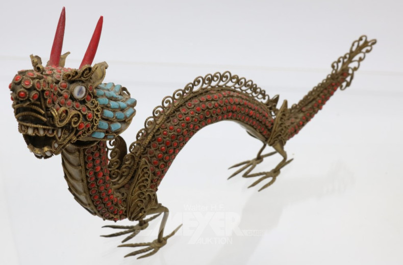 asiatische Metall-Figur ''DRACHE