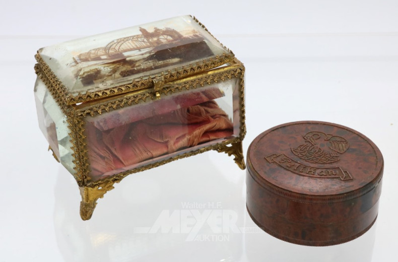 Konvolut: Vase, Miniatur-Vitrine,