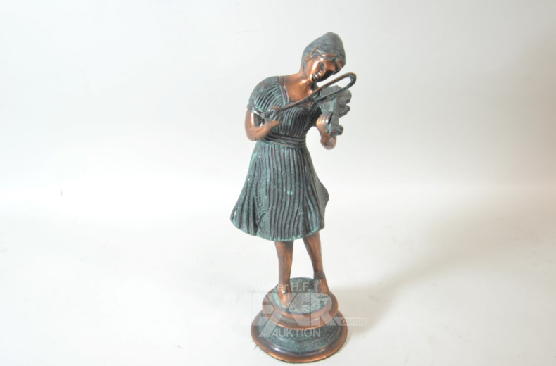 Bronze-Figur, ''Geigenspielerin''