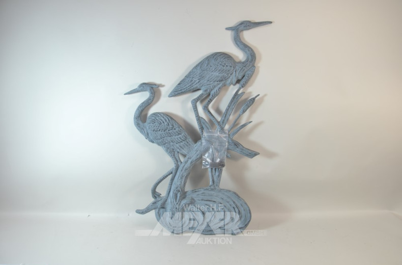 Bronzerelief ''Reiher'', H. 80 cm