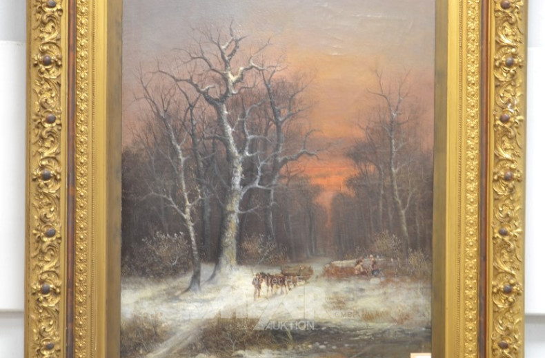 Gemälde, ''Winterliche Landschaft mit