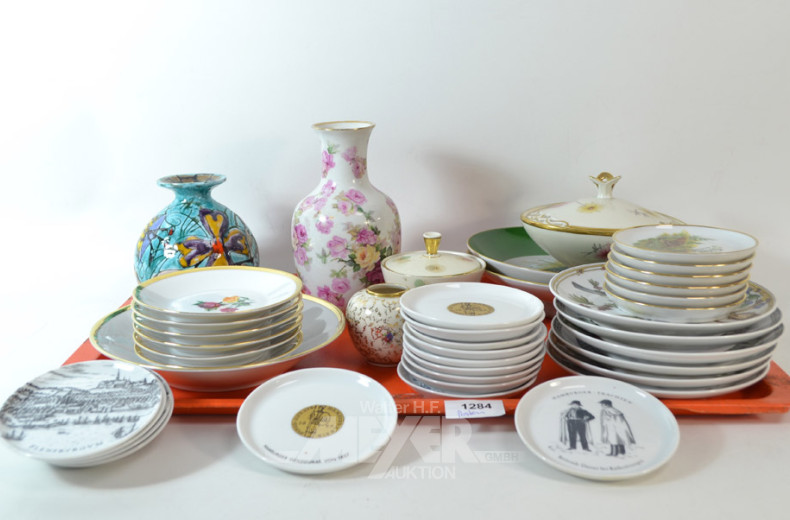 Posten Porz.-Teile: Schalen, Vasen,