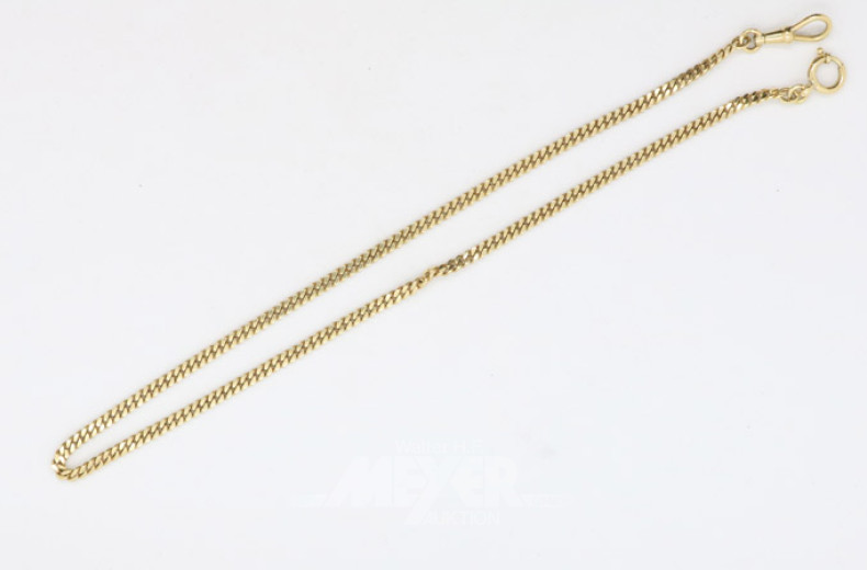 Taschenuhrenkette, 585er GG, Flachpanzer