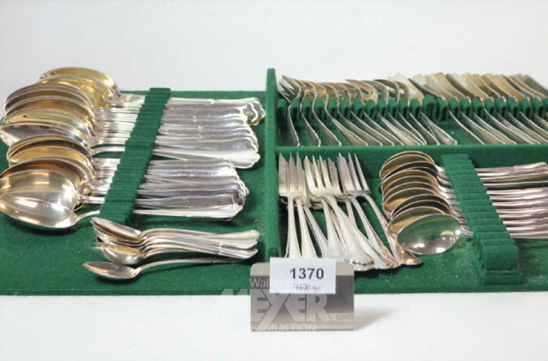 Besteck 800er Silber, für 12 Personen