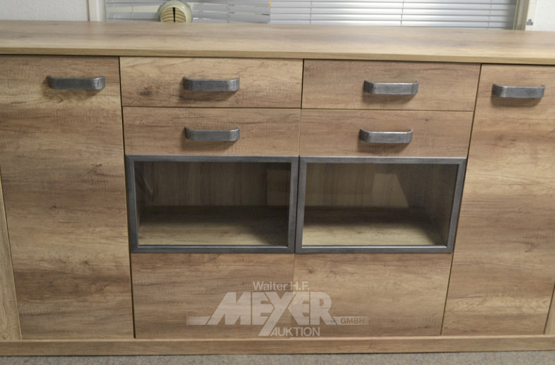 Sideboard, furniert, 4-türig, 2 Züge,