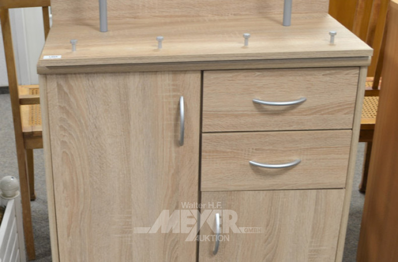 Garderobenschrank, 2-trg., 2 Züge,