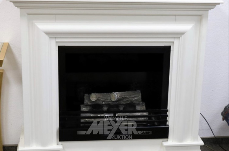 Ethanol-Kamin, Schleiflack weiß