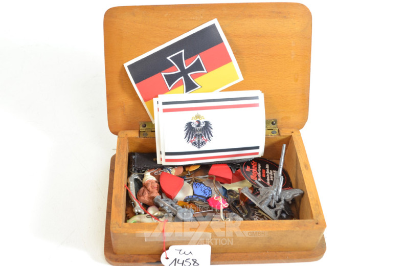 Stiftebox, 1 alte Holzkiste, 1 Nähkiste