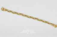 Armband, 585er GG, Zopfmuster