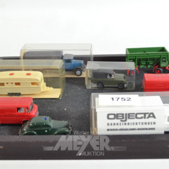8 Miniatur-Fahrzeuge ''WIKING''