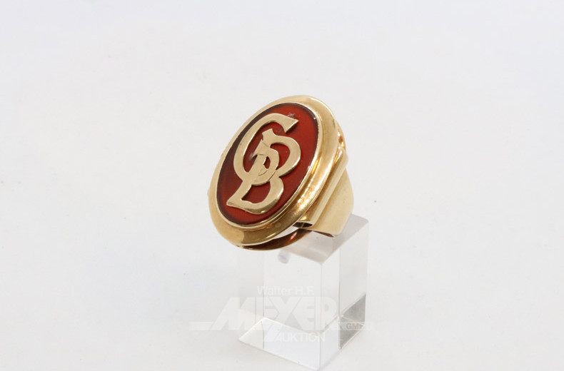 Damenring, 585er GG, mit Carneol