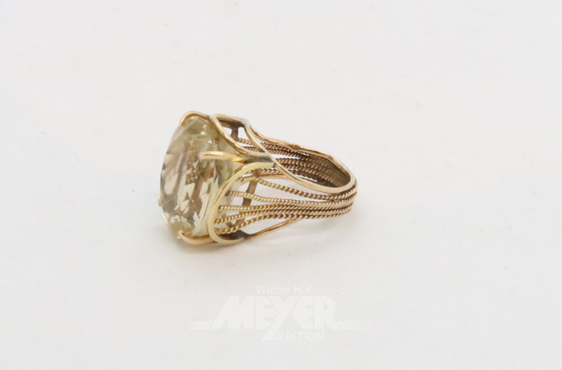 Damenring, 585er GG, besetzt mit