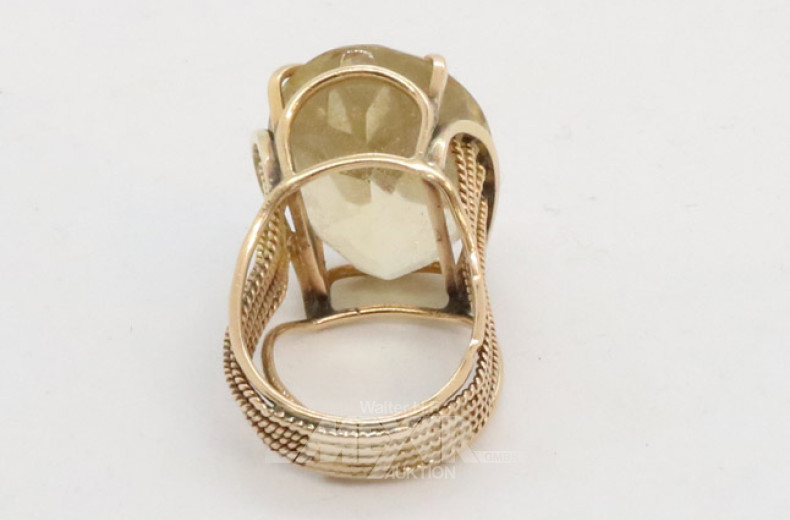 Damenring, 585er GG, besetzt mit