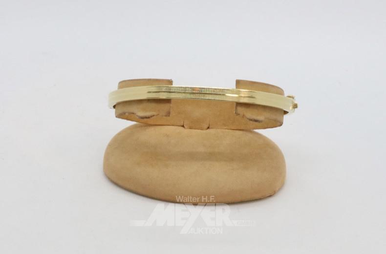 Armreifen, 585er GG, hohl gearbeitet