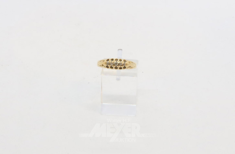 Damenring, 585er GG, besetzt mit