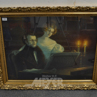 Bild ''Paar am Klavier''  58 x 78 cm