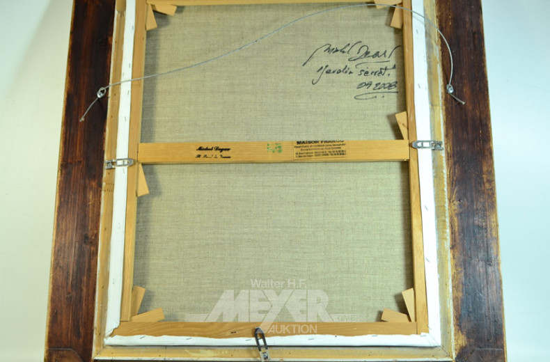 Gemälde ''Haus mit Brunnenansicht''