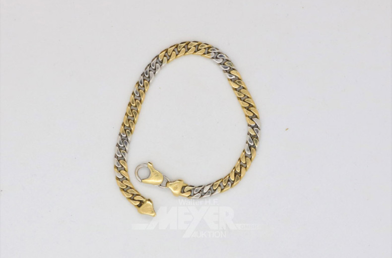 Kettenarmband, 750er GG/WG
