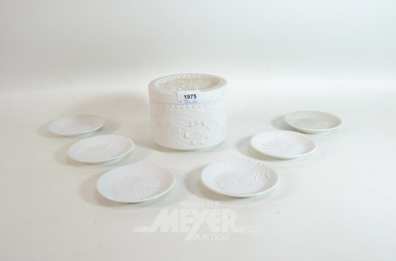 Porz.- Deckeldose sowie