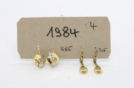 2 Paar Ohrgehänge, 585er GG