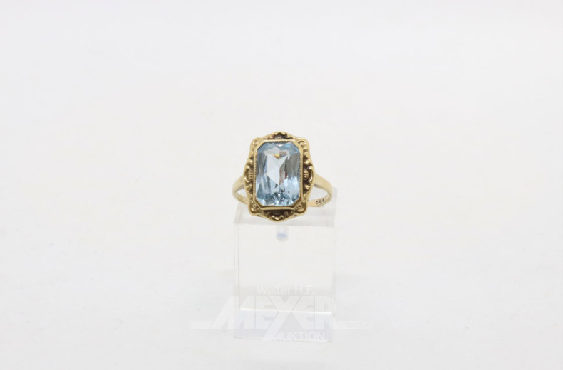 Damenring, 333er GG, besetzt mit