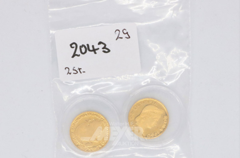2 kl. Goldmünzen ''I. Ducat''