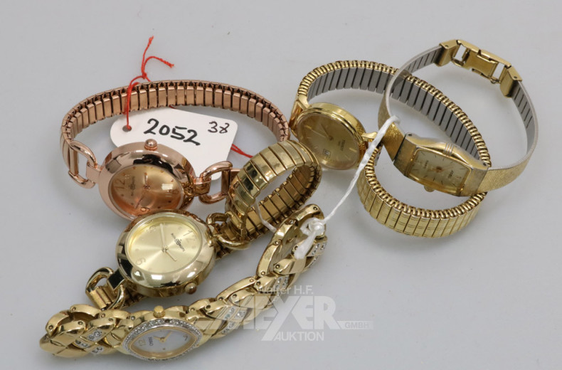 3 versch. Damenarmbanduhren