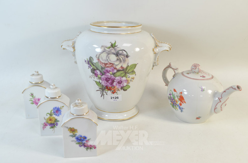 5 Teile Porzellan, HUTSCHENREUTHER: