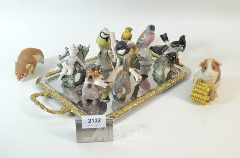 11 versch. Porzellan/Bisquit-Figuren:
