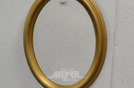 ovaler Wandspiegel, goldfarbiger