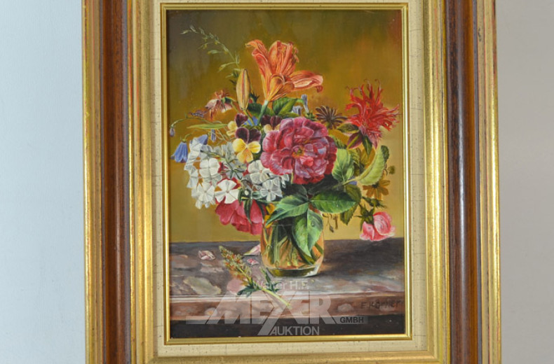 kl. Gemälde ''Blumenstillleben''