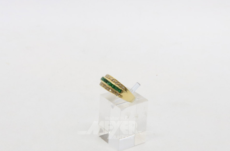 Damenring, 750er GG, besetzt mit