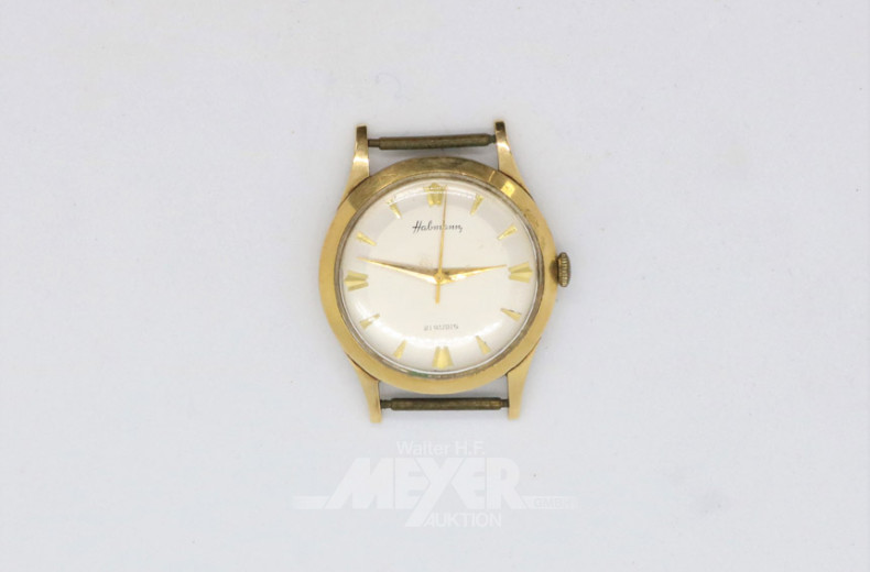 Herrenarmbanduhr ''HABMAN'', 585er GG