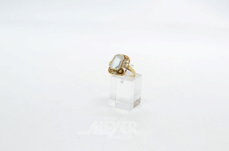 Damenring, 585er GG, besetzt mit