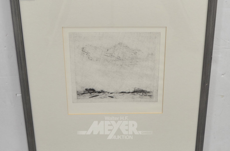 Radierung ''Landschaft'', 1970,