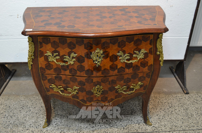 Barock-Stil-Halbrundkommode, 2 Züge,