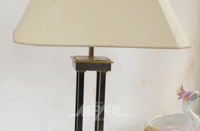 Tischlampe, Metall-Säulenfuß,