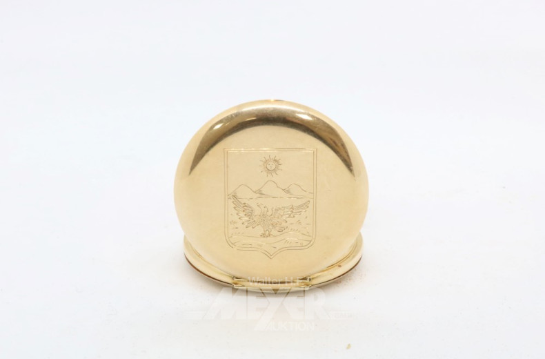 Taschenuhr ''Alpina'', 3 Deckel Gold,