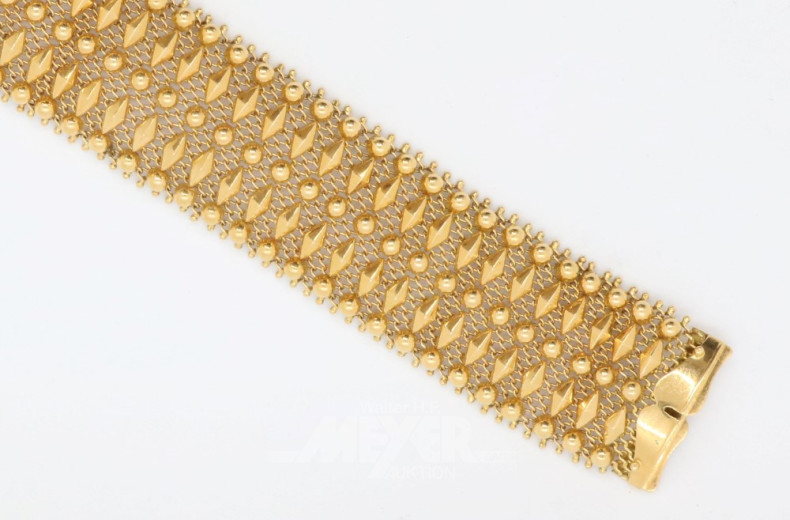 breites Armband, 750er GG