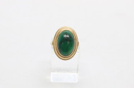 Damenring, 333er GG, mit grünem
