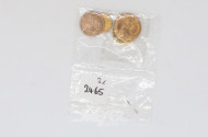 4 Münzen: 3 x vergoldet, 1 x 980er GG