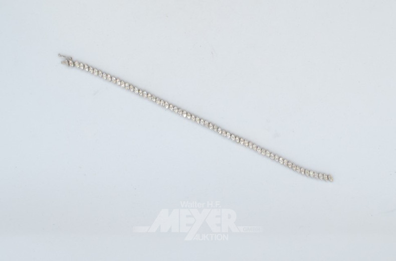 zartes Armband, 750er WG, besetzt mit