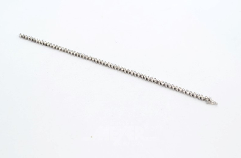 zartes Armband, 750er WG, besetzt mit