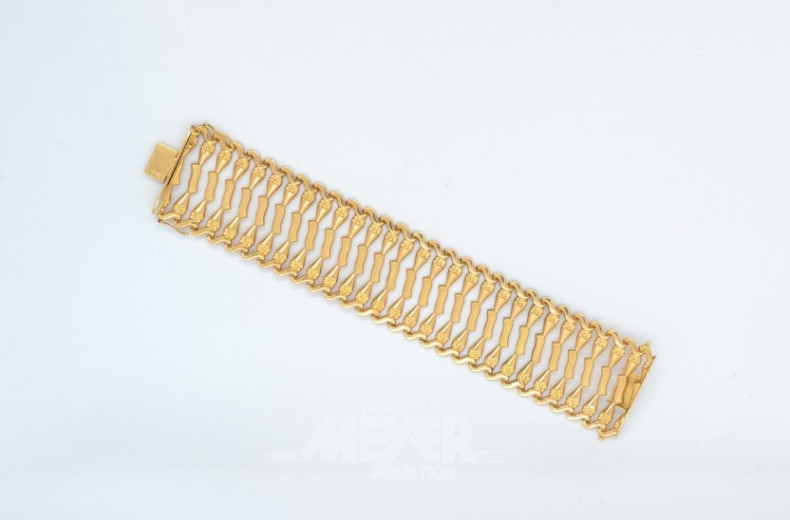 breites Armband, 750er GG