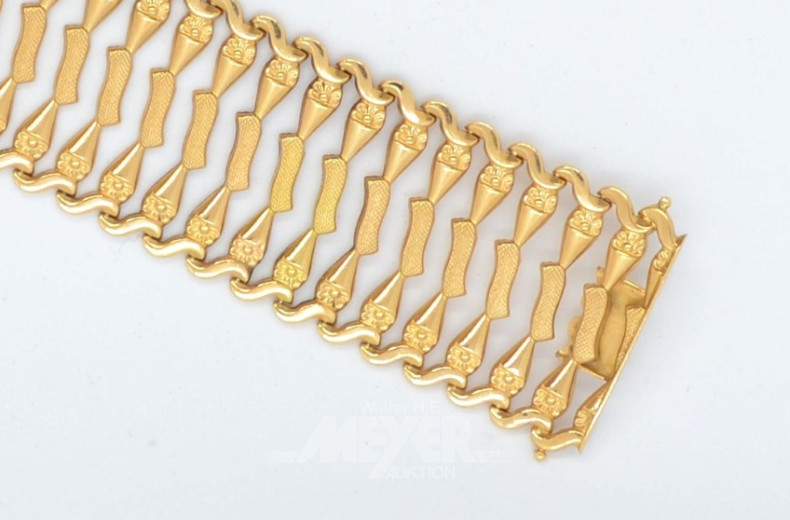 breites Armband, 750er GG