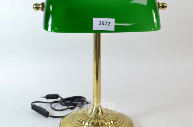 Schreibtischlampe, Messingfuß
