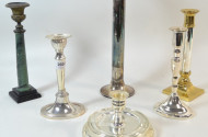 6 versch. Paar Kerzenleuchter, 1-flammig